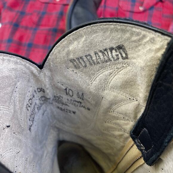 Vintage Durango Black Leather Cowboy Boots | Rugged Fall Wardrobe Staple | EUC - Picture 16 of 16